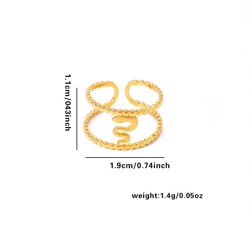Women's Personality Vintage Ethnic Style Plated Love Ring