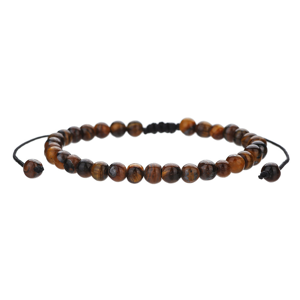 Men's Tiger Eye Volcano White Turquoise Woven Essential Bracelets