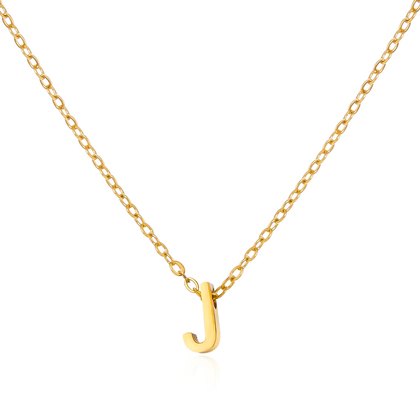 Letter Personalized Simple Stainless Steel Clavicle Pendants