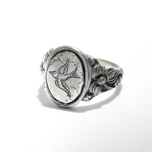 Retro Baroque Style Pattern Handmade Personality Ring