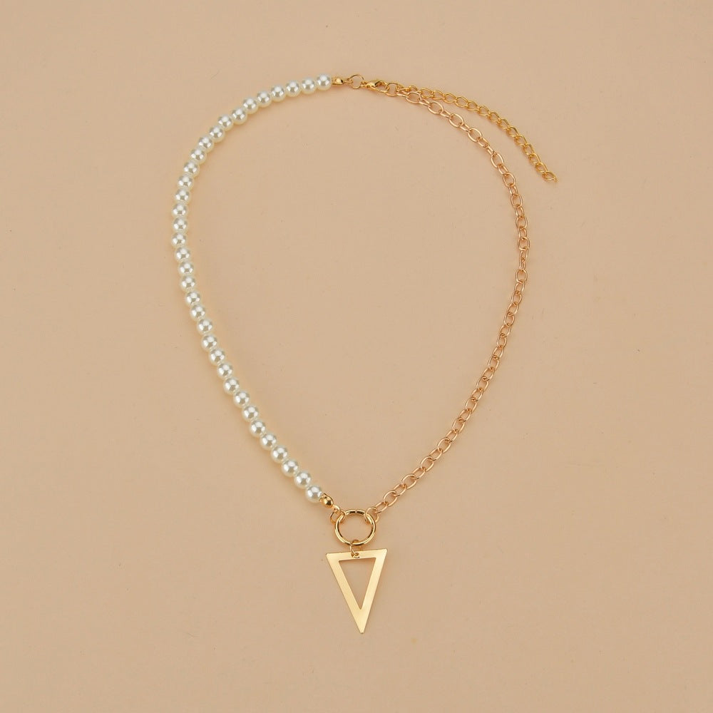 Women's Style Fresh Triangle Pendant Fashion Imitation Necklaces