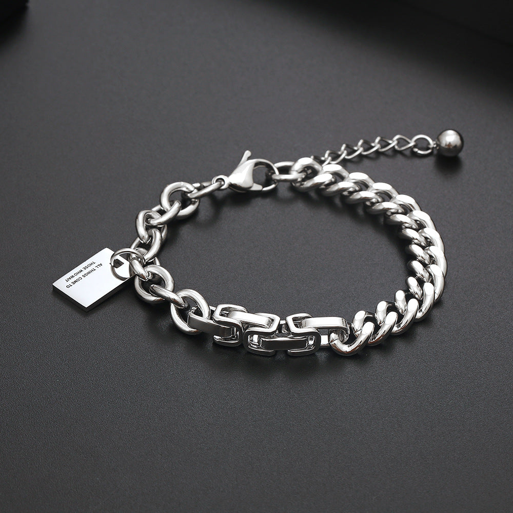 Men's Steel Trendy Couple Accessories Hand Jewelry Bracelets