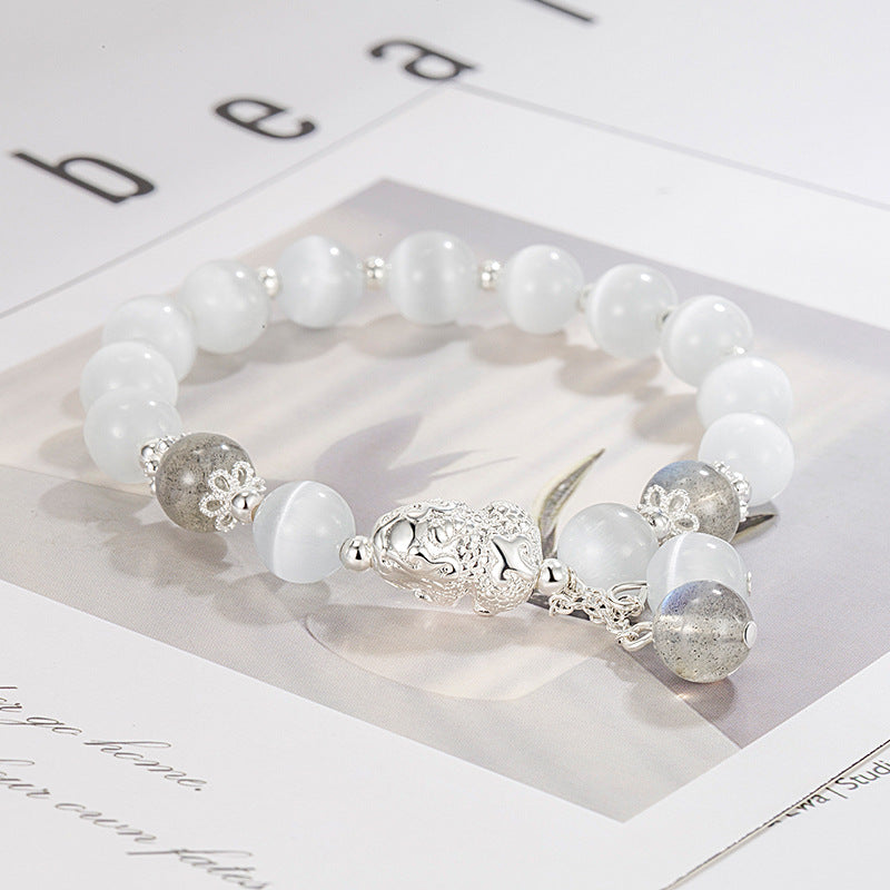 Bracelets cadeaux féminins de personnalité de tempérament d'opale de pierre de lune