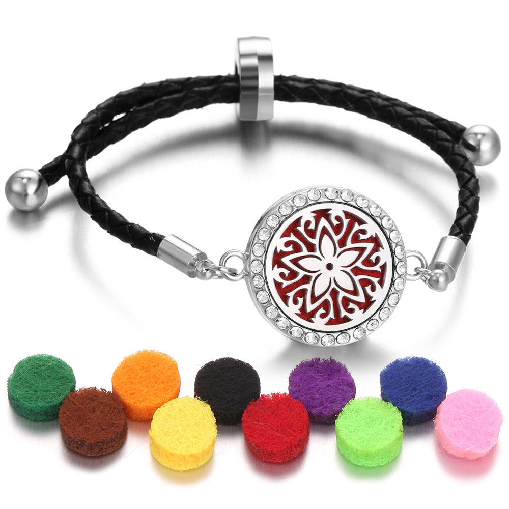 Leather Thread Perfume Diffuser Summer Braid Bracelet