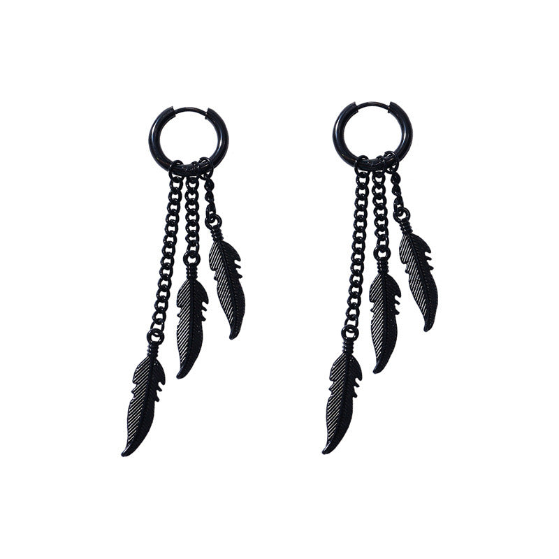 Boucles d'oreilles rondes en acier titane pour hommes, Clip d'oreille de personnalité