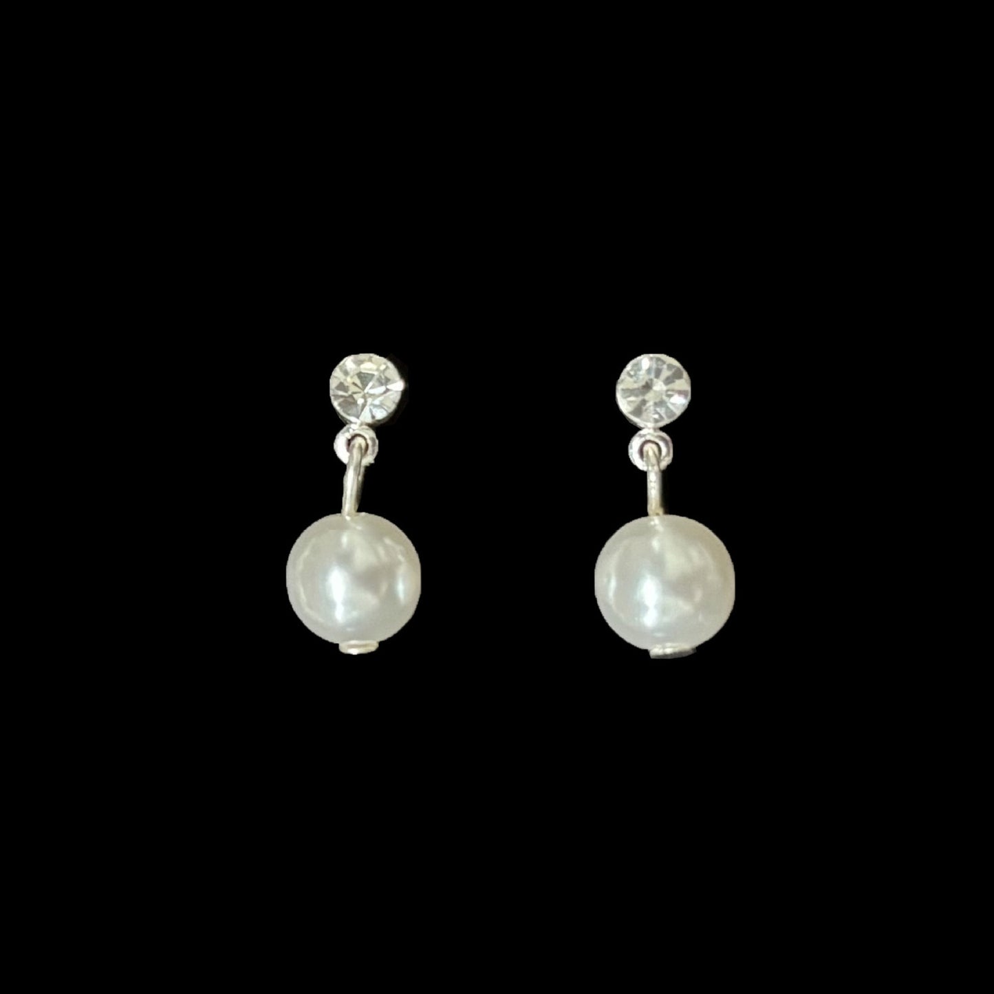 Women's Fashion Two-piece Bridal Pearl Suit Dress Earrings