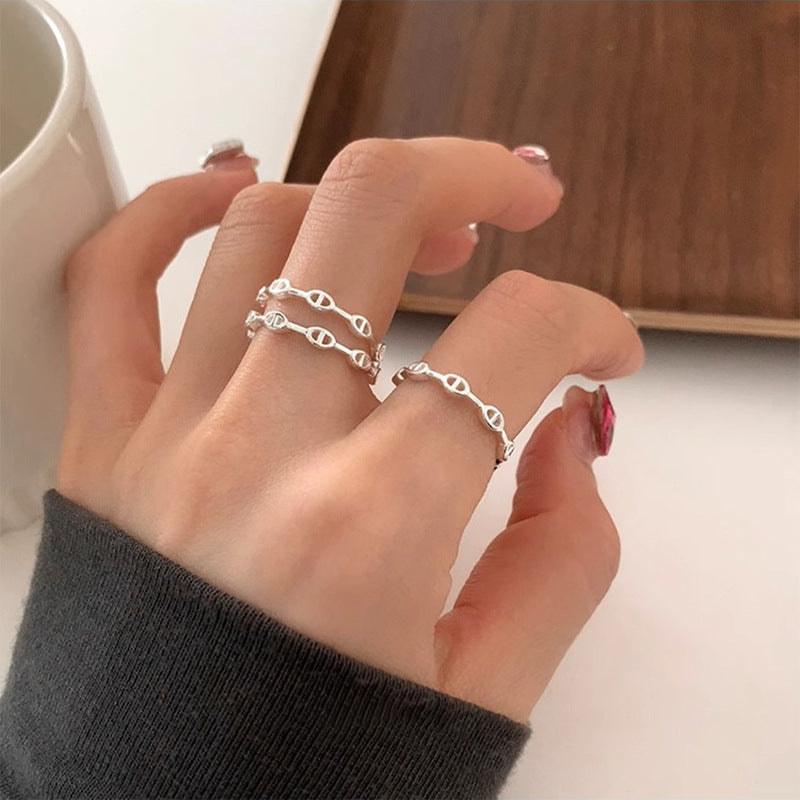 Niche Korean Design Female Personality Versatile Rings