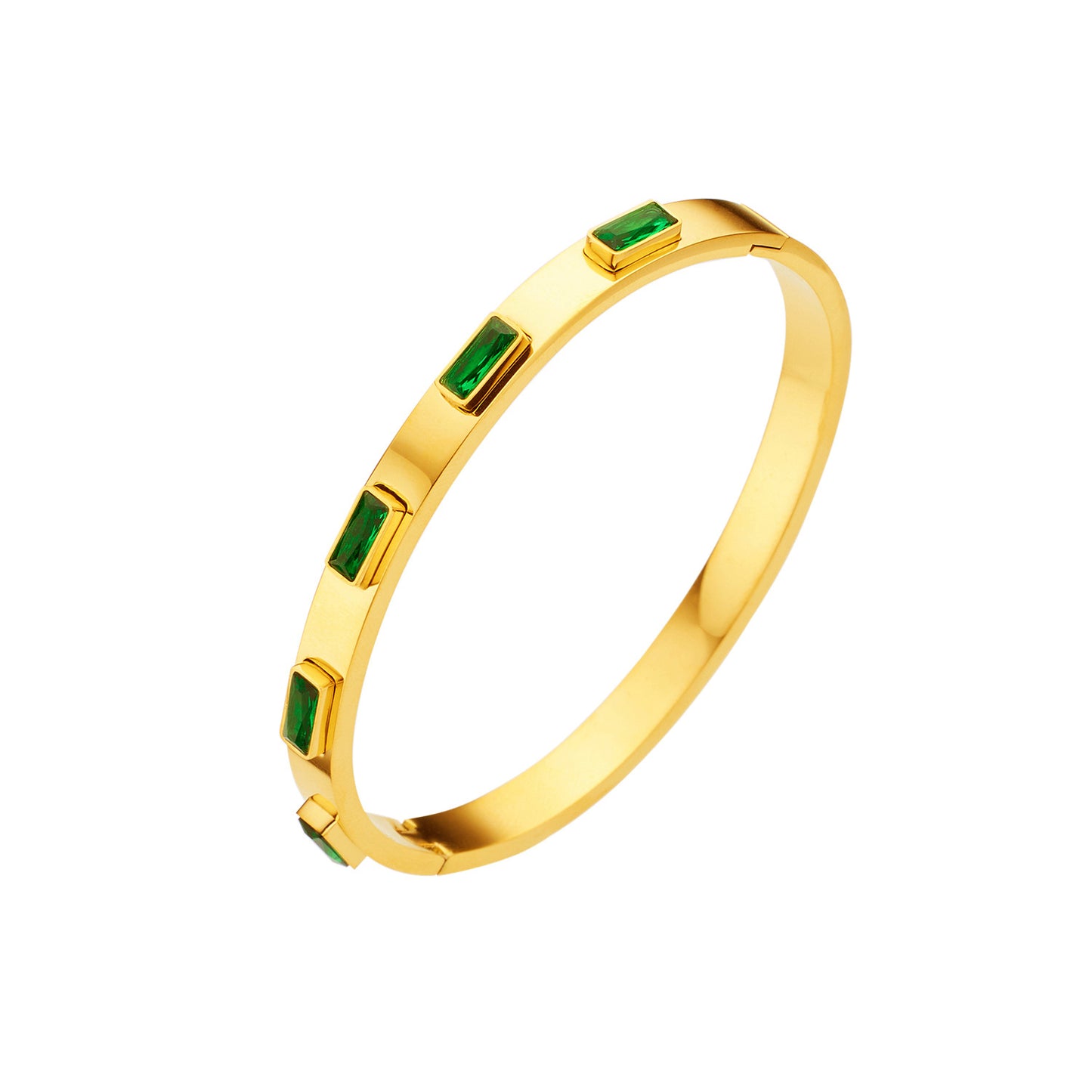 Light Luxury Zircon Gold Titanium Steel Retro Fashion Stainless Bracelets