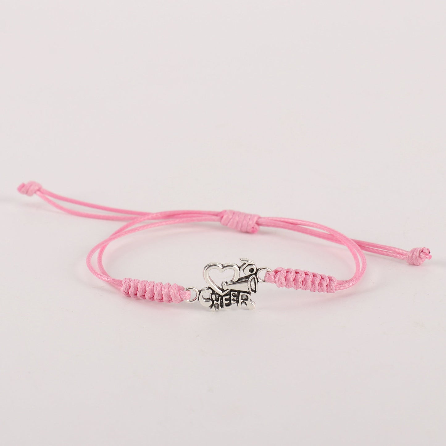 Women's Cheerleading Sports Cheer Come On Wax Line Textile Bracelets