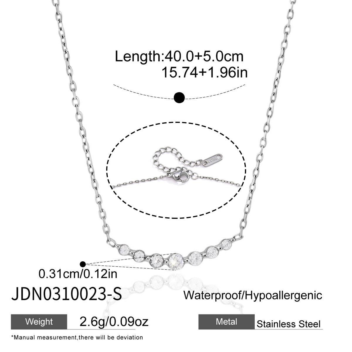 Women's Ding Titanium Steel Zircon Light Luxury Minority Stainless Jewelry Set