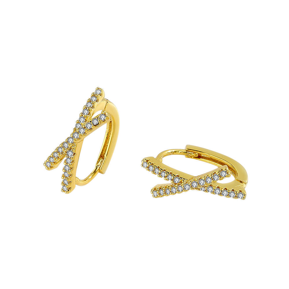 Style Retro Cross Diamond Metal Ear Cuff Female Design Rings