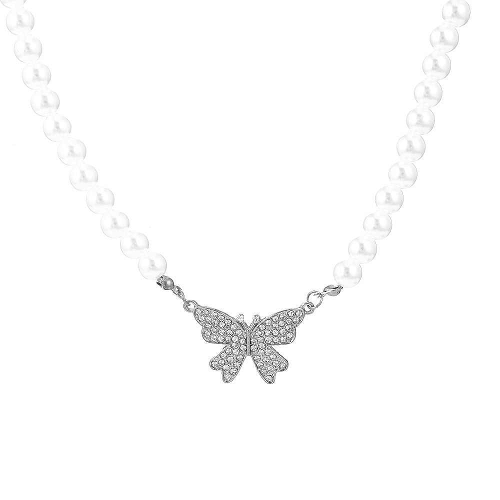 Butterfly Pearl Design Simple And Stylish Personality Necklaces