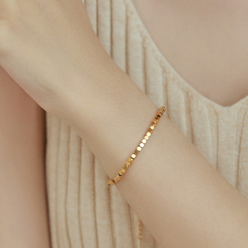 Gold Plated Small Pieces Of Sier Bracelets