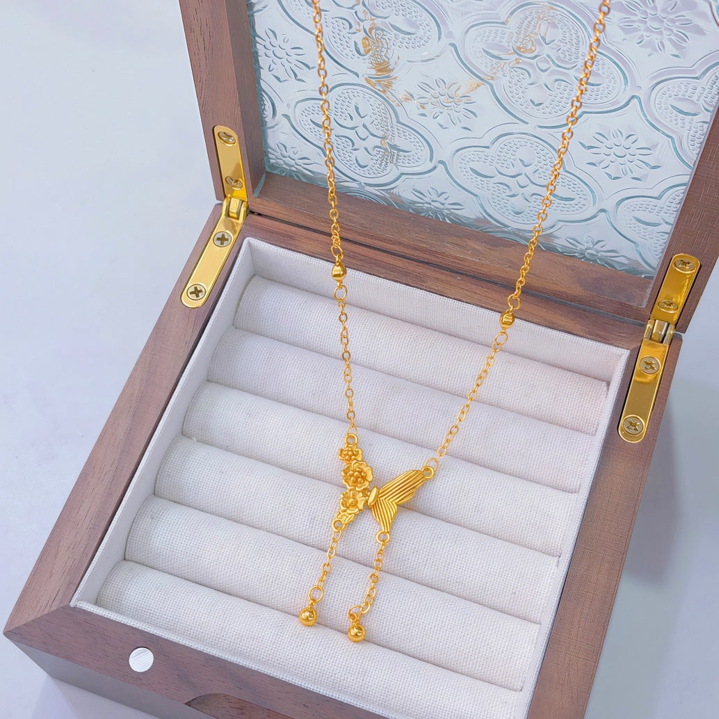 Ginkgo Leaf Variety Retro Affordable Luxury Fashion Design Necklace