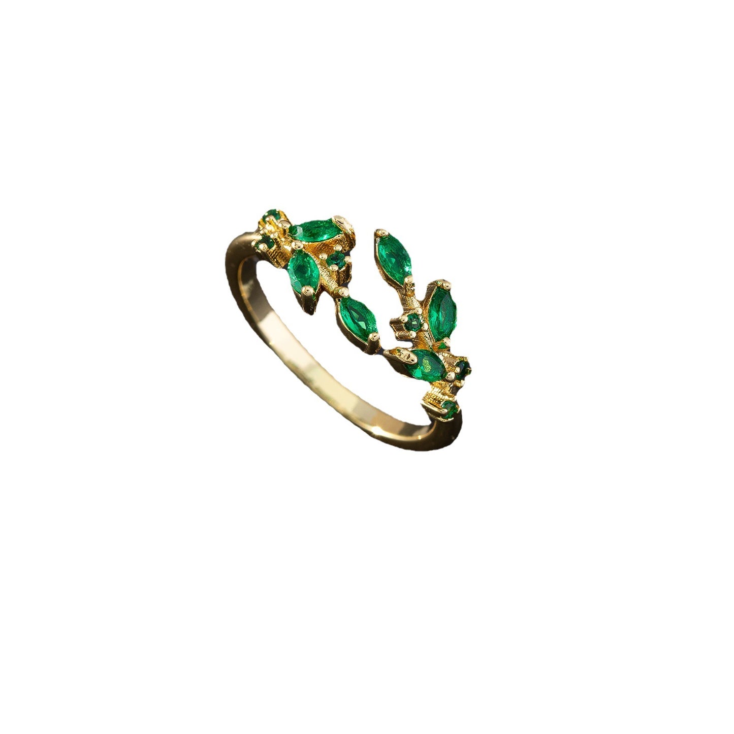 Grandmother Green Gemstone Zircon Eye Snake Rings