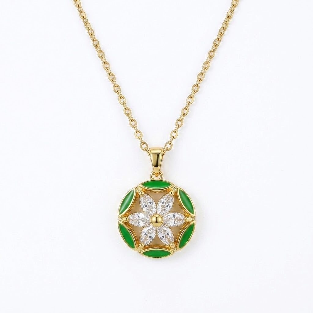 Snowflake Zircon Flower Niche Design Elegant Outfit Necklace