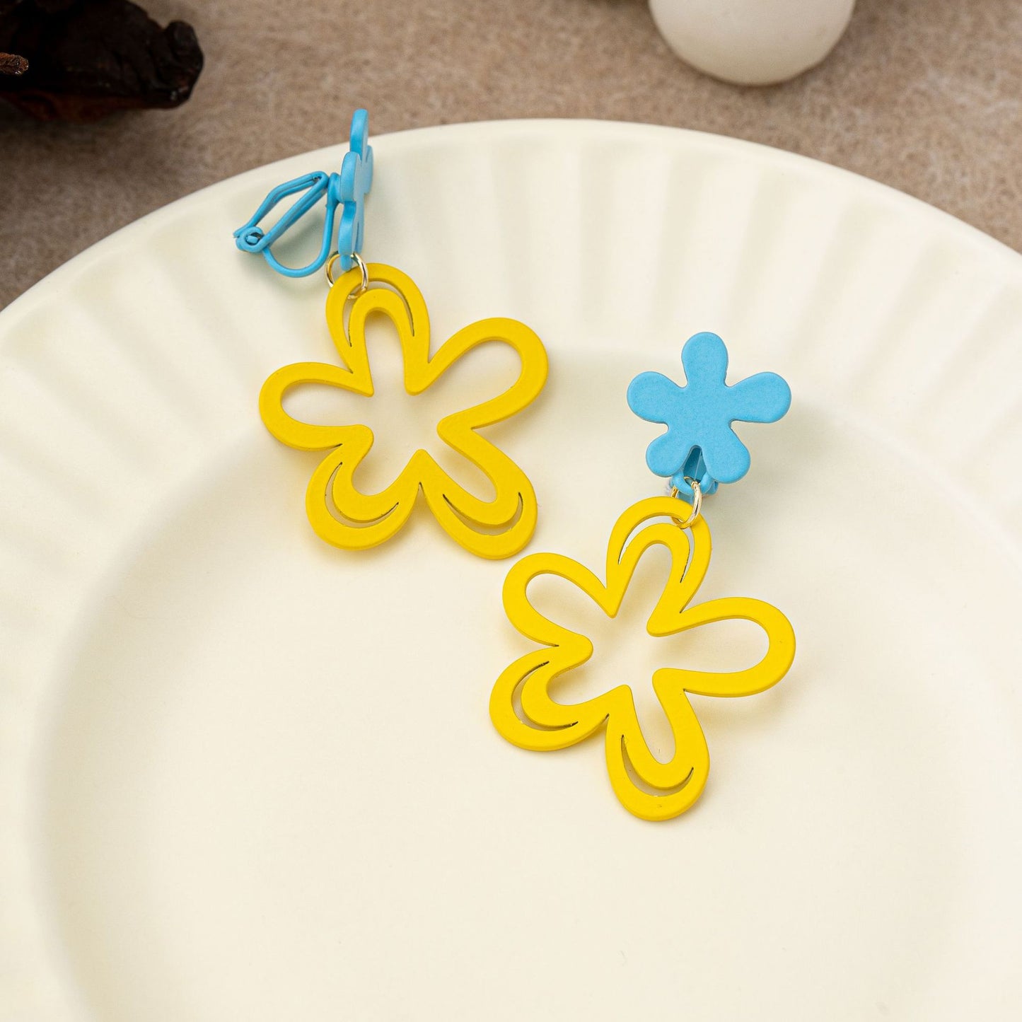 Sweet Dopamine Colored Flower Niche Temperament Simple Girly Without Rings