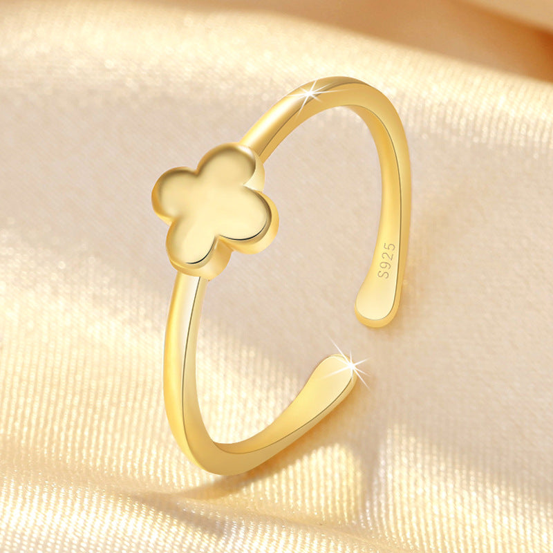 Clover Fashion Personalized Cold Style High-grade Open Rings