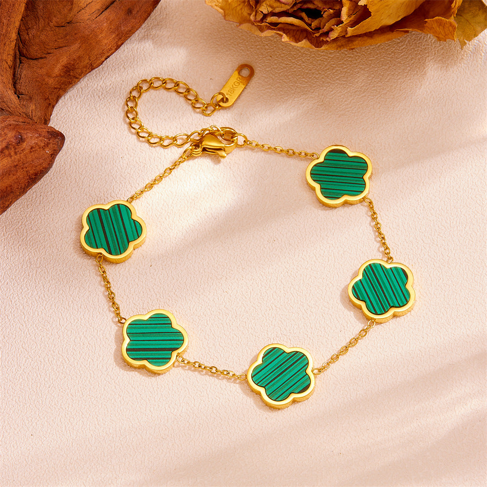 Women's Stainless Steel Plant Fritillary For Jewelry Set