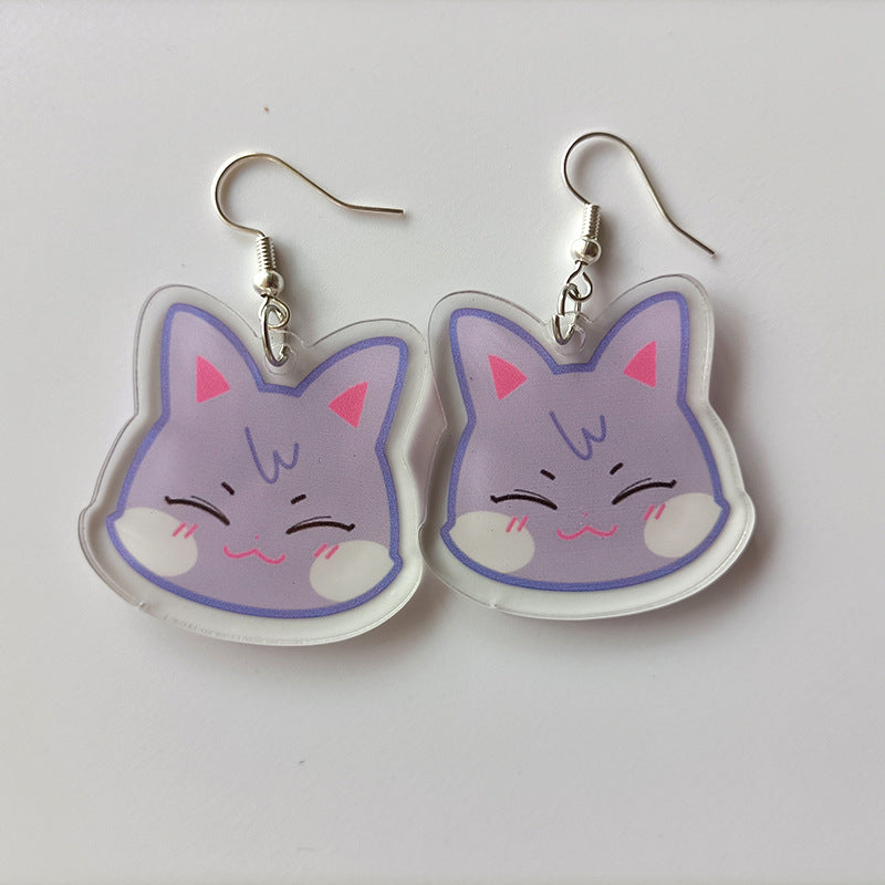 Unique Flash Double-sided Acrylic Ear Peripheral Earrings