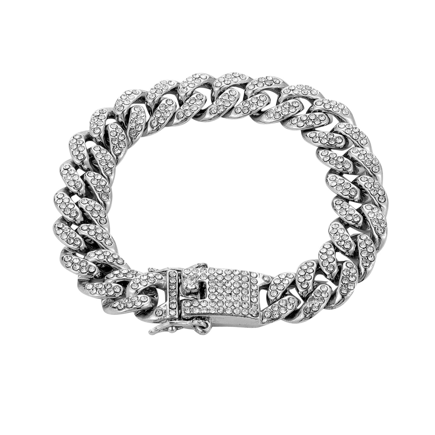 Men's Street Full Diamond Cuban Trendy Personalized Bracelets