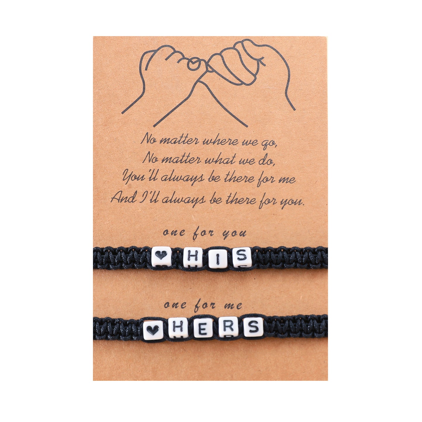 Women's Fashion Letter Love Flat Knot Hand-woven Bracelets