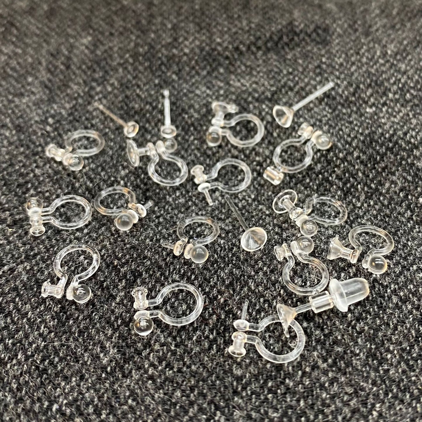 Fashion Trendy Resin Converter Plastic Transparent Ear Clip