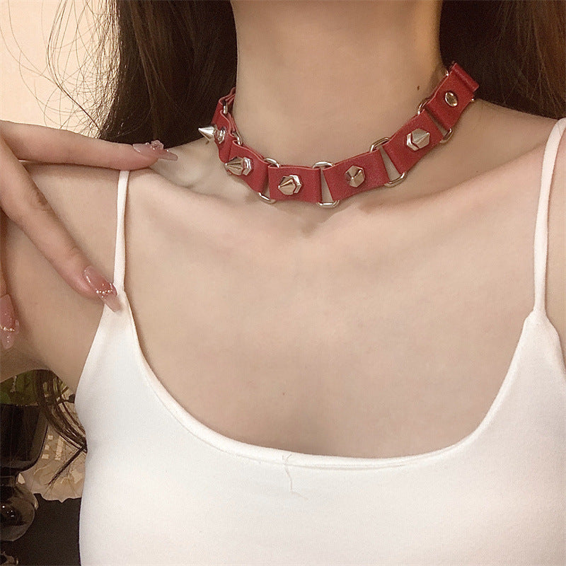 Collar Personality Leather Design Sense Neckband Necklaces