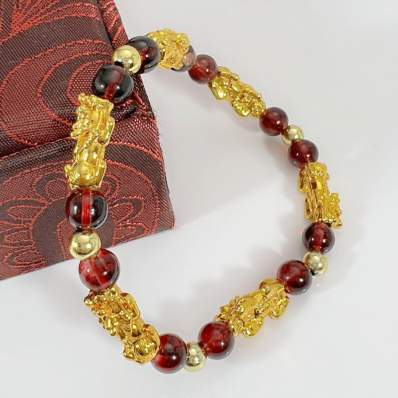 Gold Plated Hard Golden Beaded Elegant Bracelets