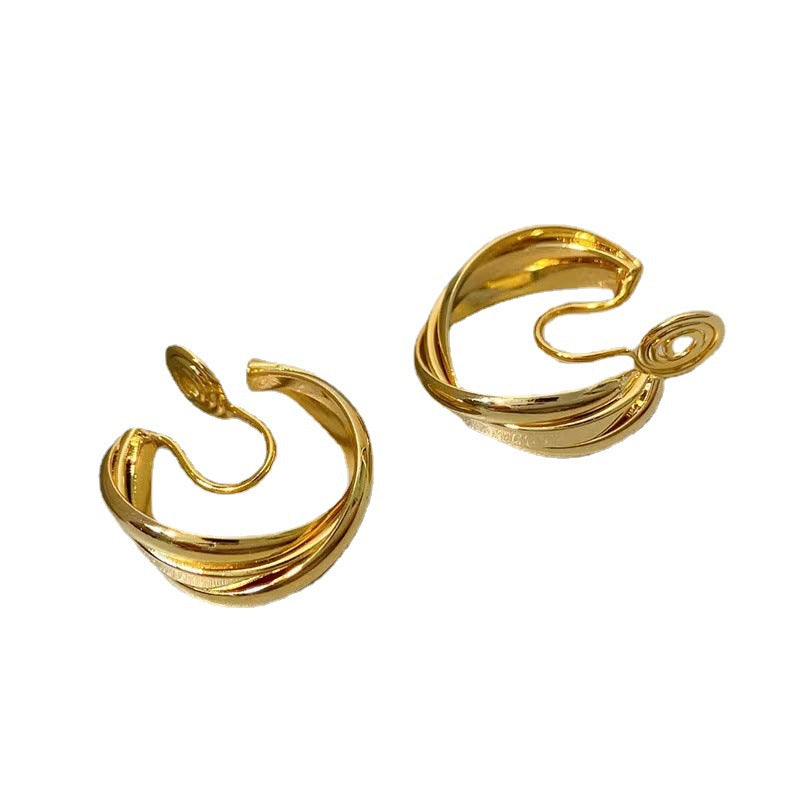 Women's Coil Hoop High-grade Elegant Simple Fashionable Ear Clip
