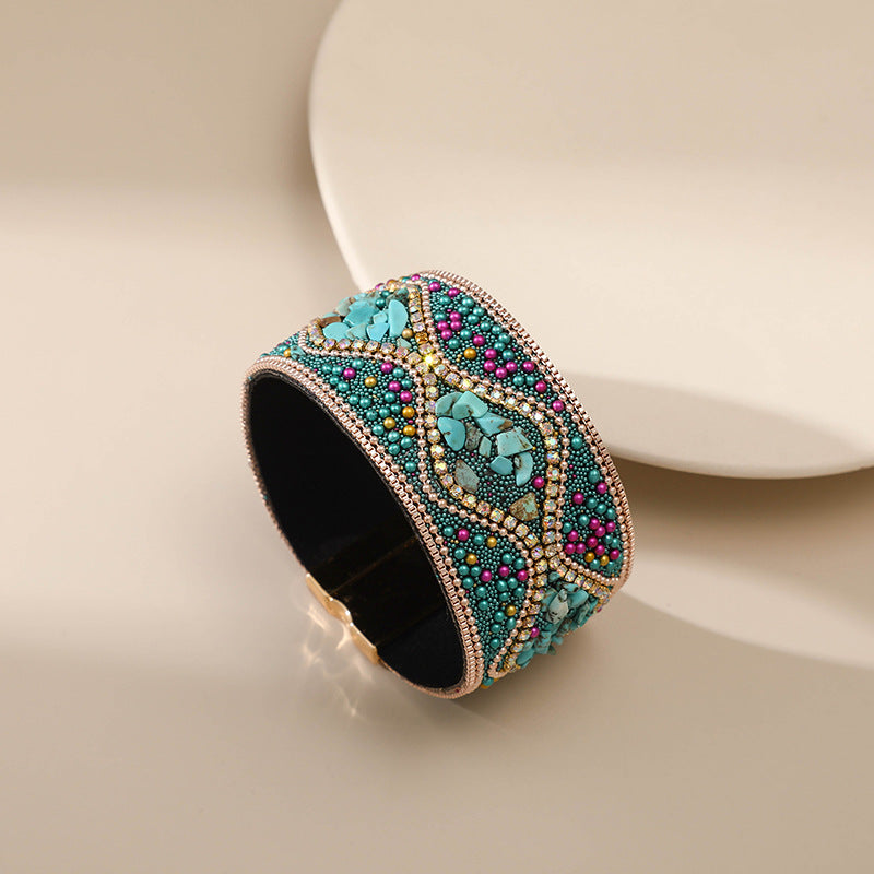Christmas Gift Bohemian Handmade Gravel Bead Ethnic Bracelet