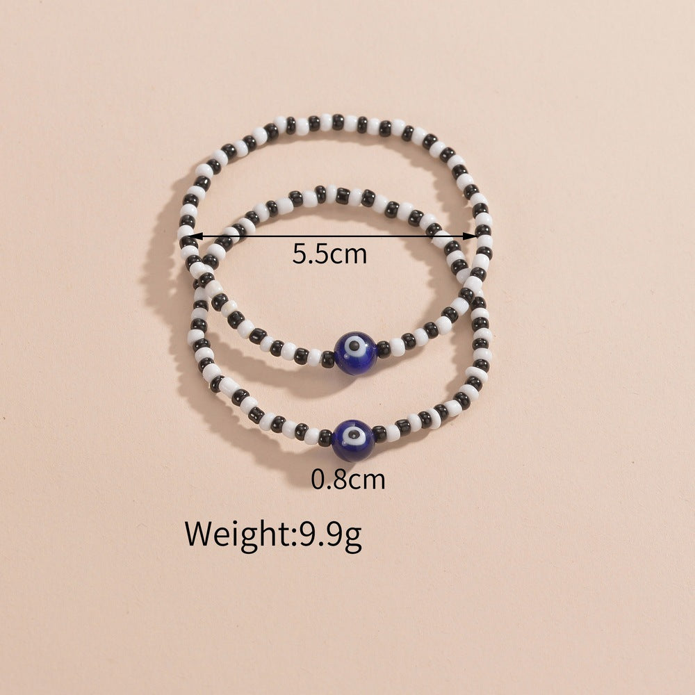 Eyes Beaded Weave Couple Girlfriends Card Bracelets