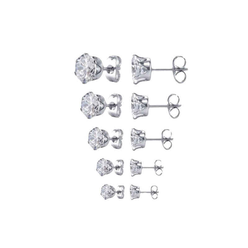 Stylish Charming Zircon Lady Temperament Summer Stud Earrings
