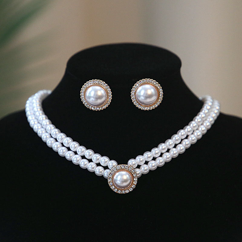 Round Pearl Simple Banquet Female Clavicle Chain Bride Necklace