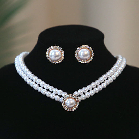 Round Pearl Simple Banquet Female Clavicle Chain Bride Necklace