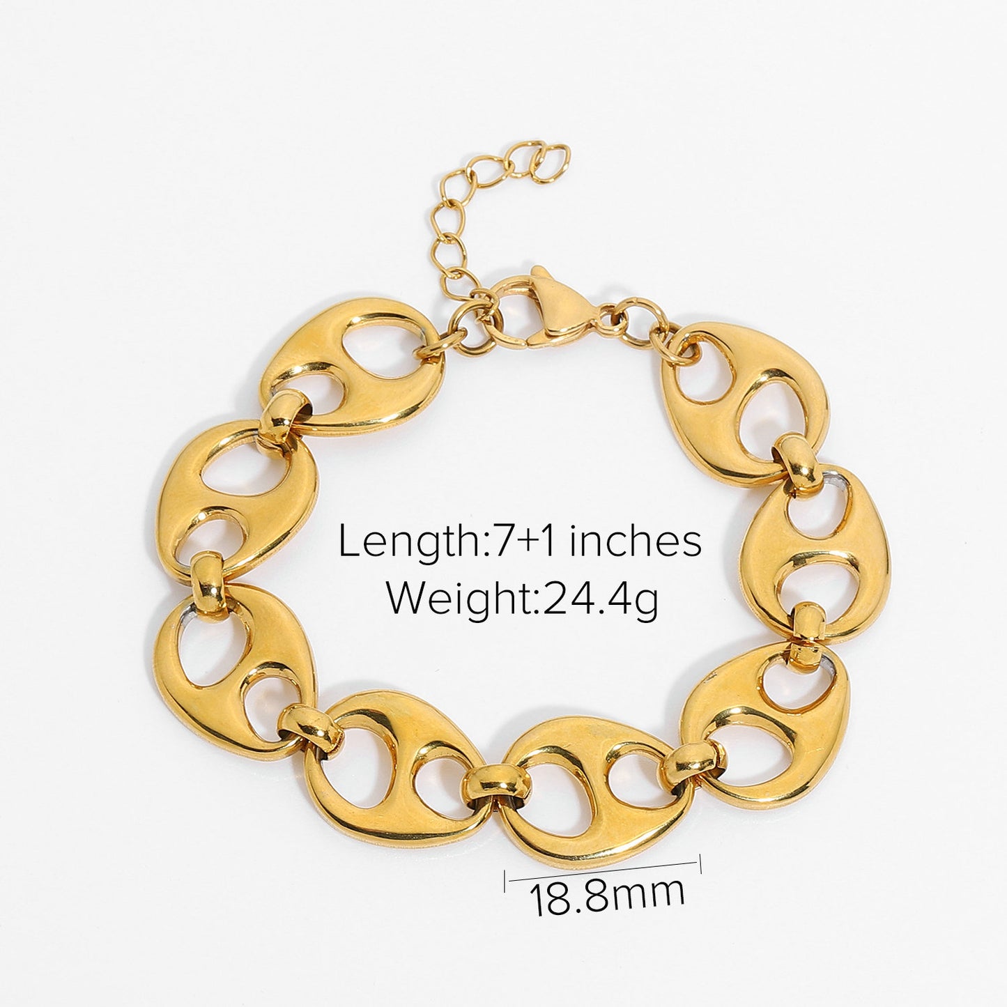 Sailor Anchor Chain Short Stout Gold Plated Bracelets