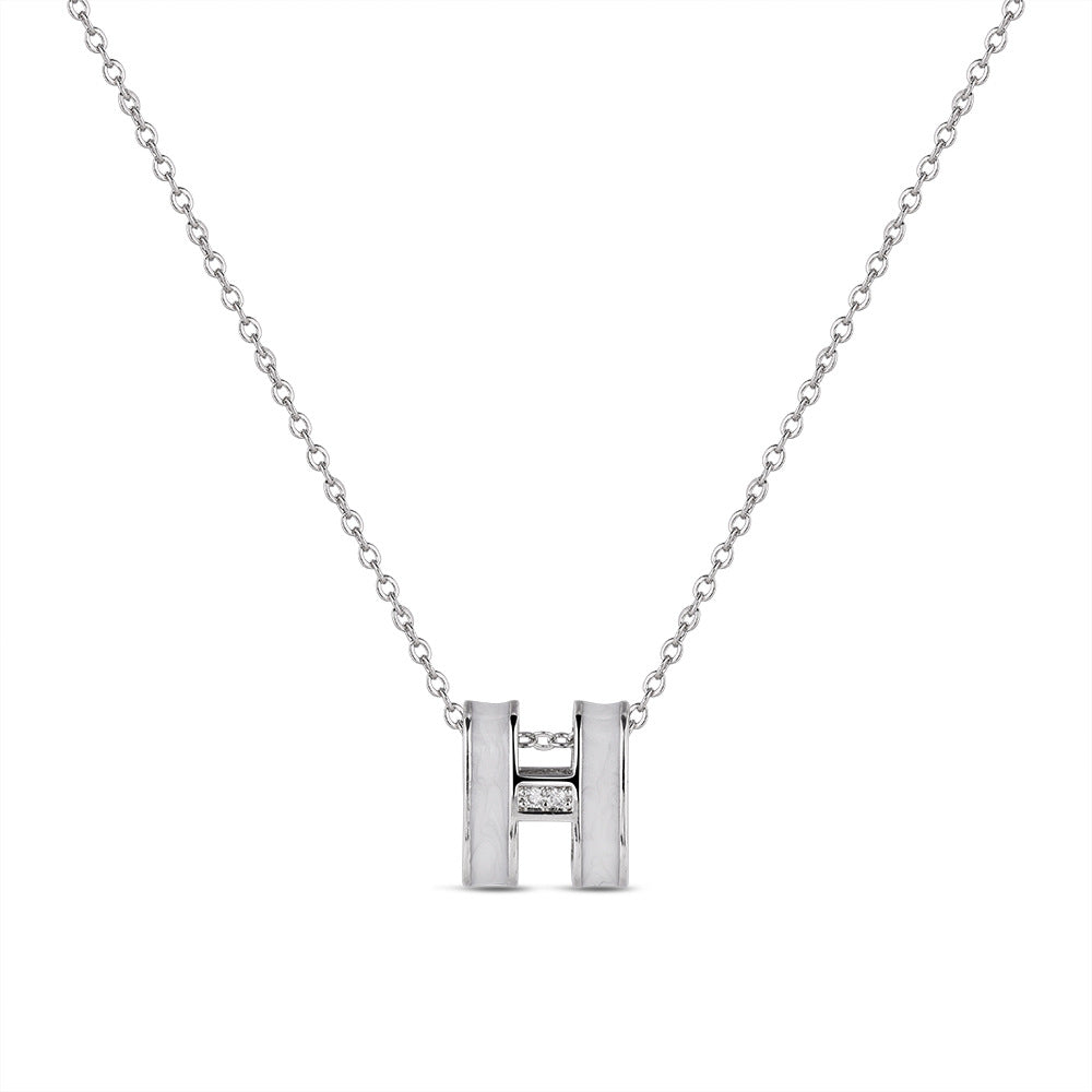 White Shell Letter Female Niche Bag Necklaces