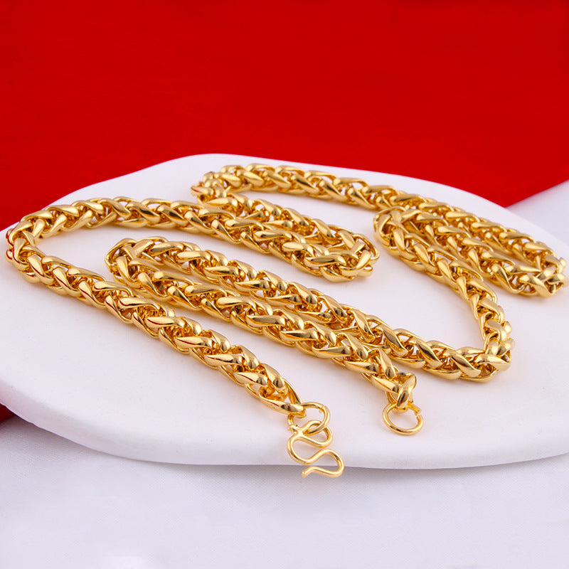 Men's Gold-plated Live Broadcast Alluvial Gold South African Tin Necklace