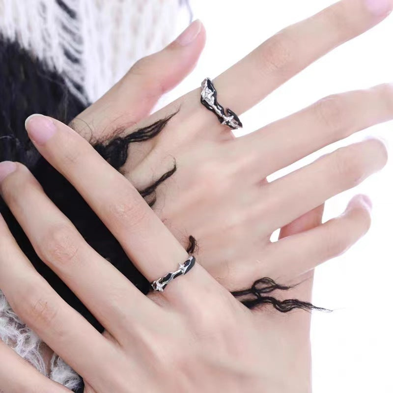 Women's & Men's & Dark Style Retro Personalized Irregular Rings