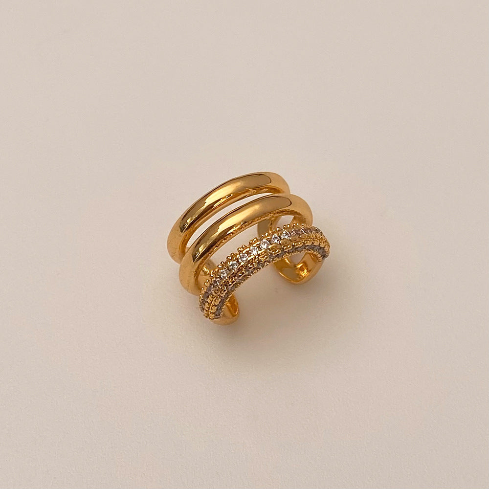 Personalized Zircon Summer Versatile High-grade Unique Light Ear Clip