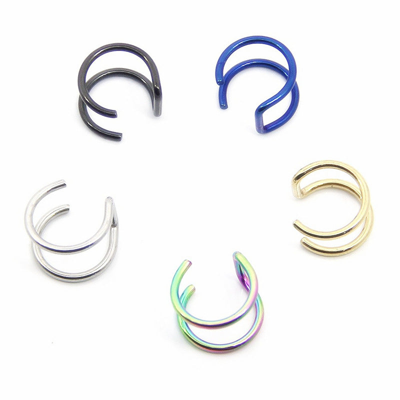 Opening Nose Lip Without Pierced Ears Can Wear Bone Nail Ear Clip