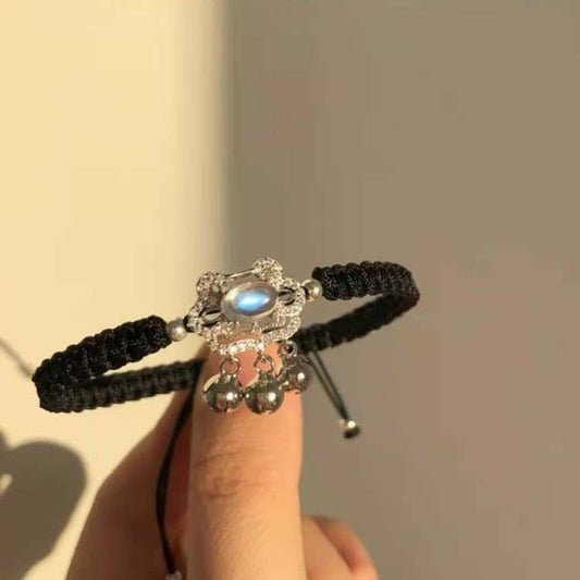 Bracelets en pierre de lune longue durée en argent avec verrouillage de sécurité