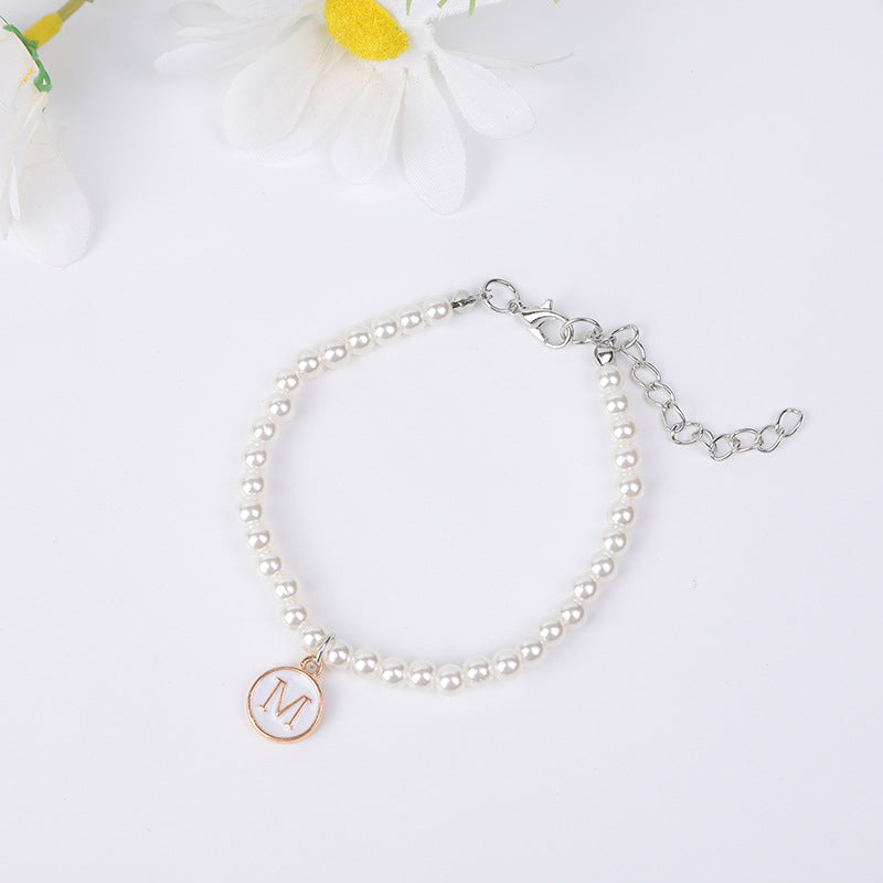 Simple Pearl English Your Name Female Bracelets