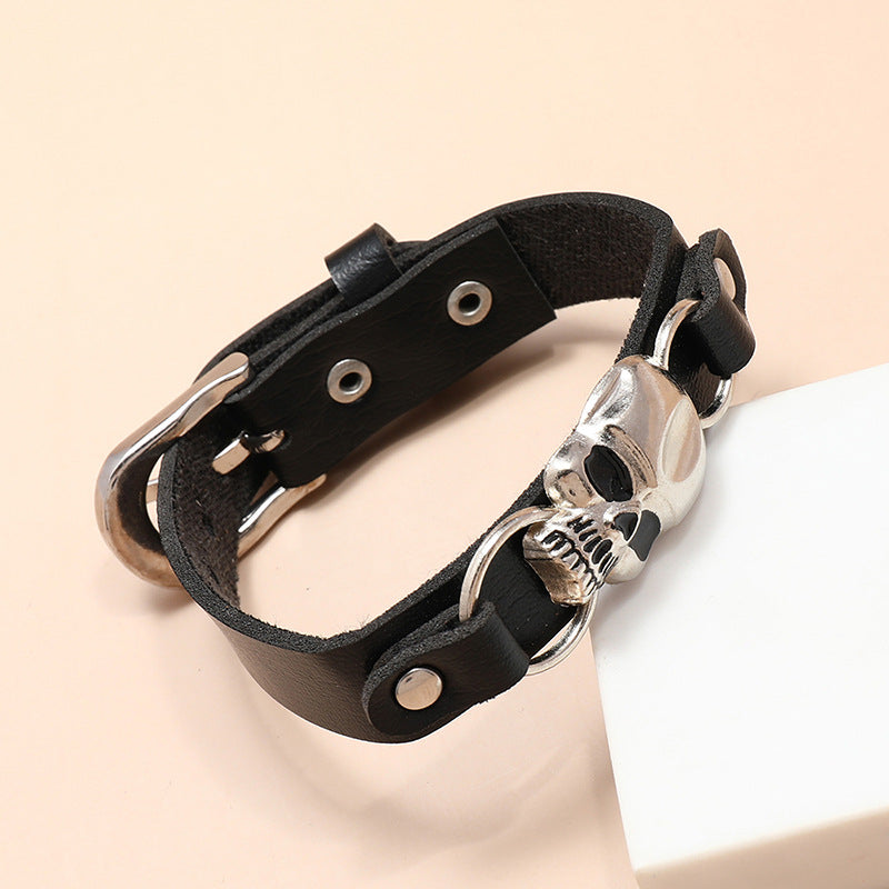 Schädel-Leder-Persönlichkeits-Street-Trend-Ornament-Armbänder