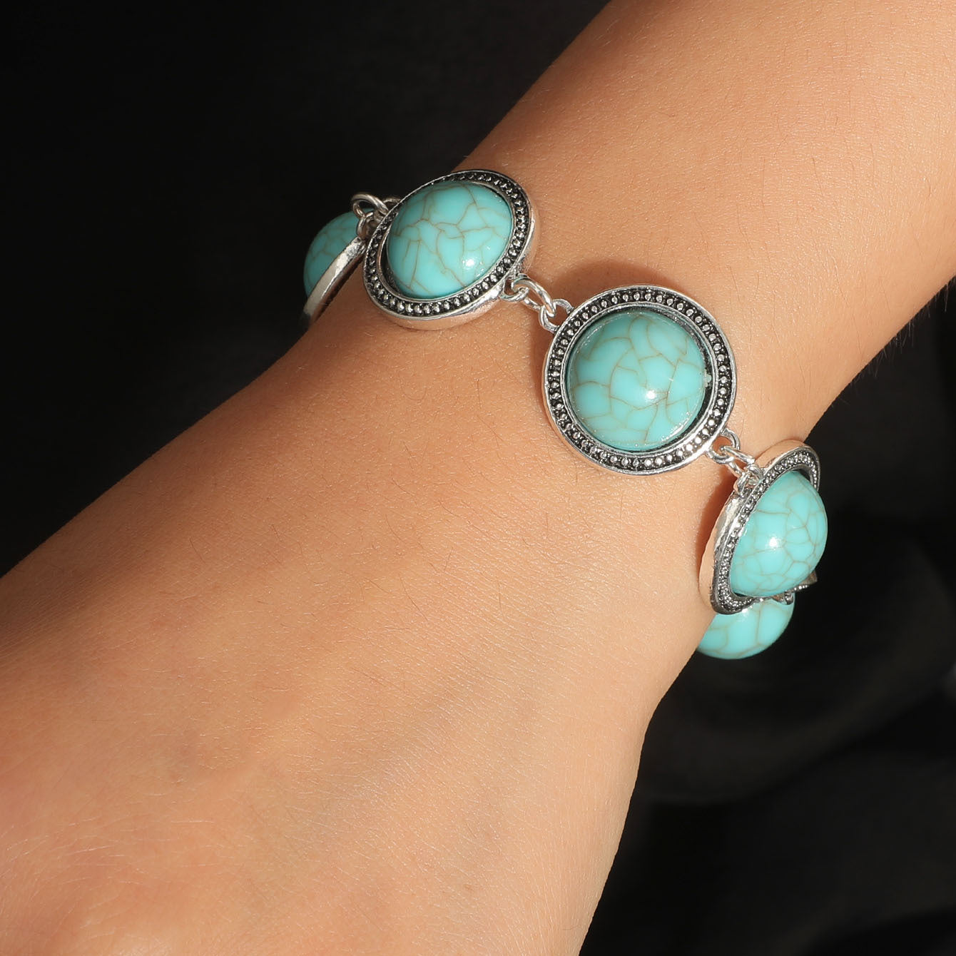 Bohemian Ethnic Style Turquoise Female Personality Design Ancient Bracelets