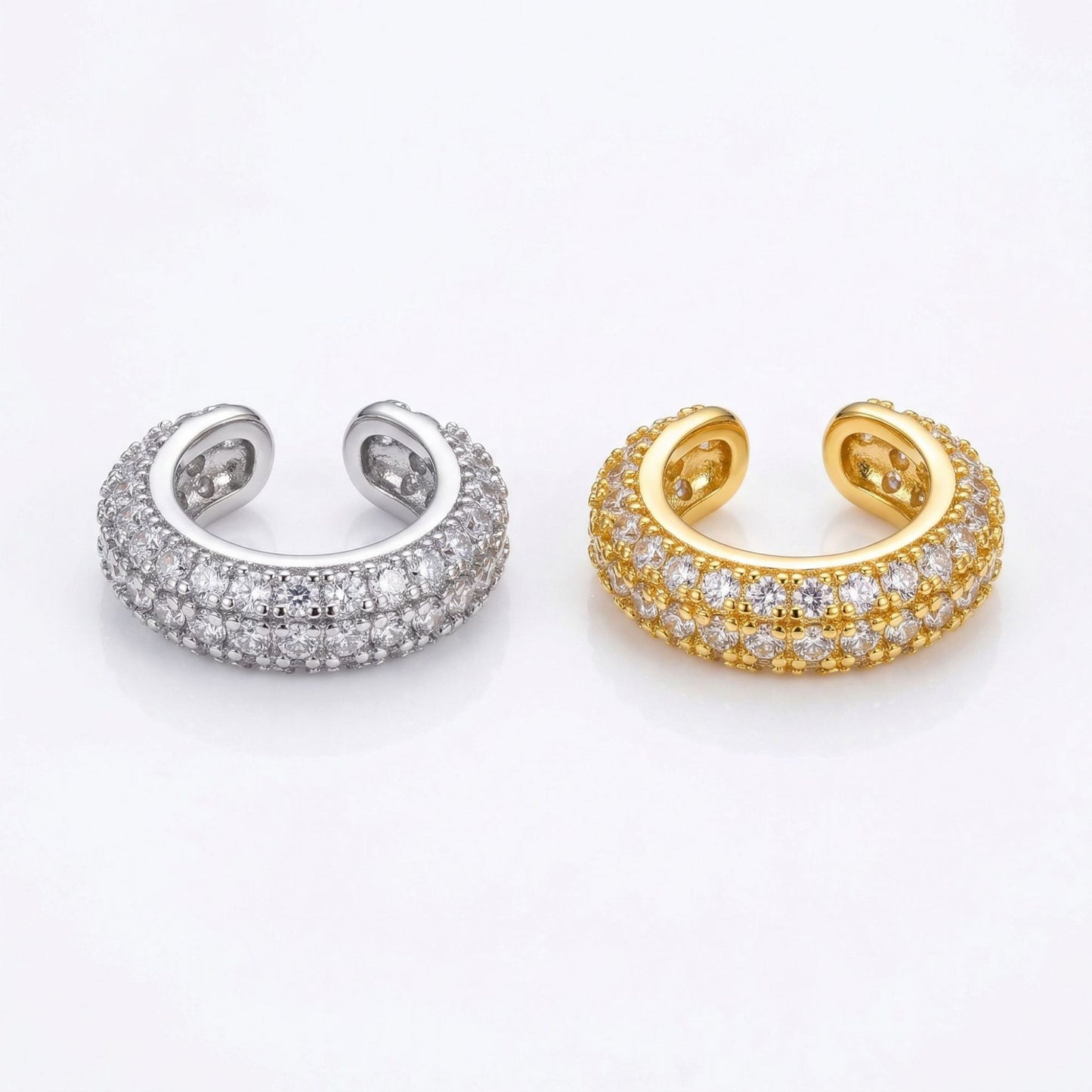 Copper Micro Inlaid Zircon Shaped Exquisite Versatile Without Ear Clip