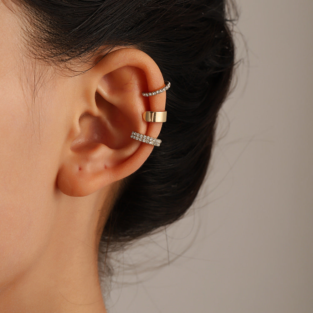 Cold Style Three-piece Female Personality Simple Ear Clip
