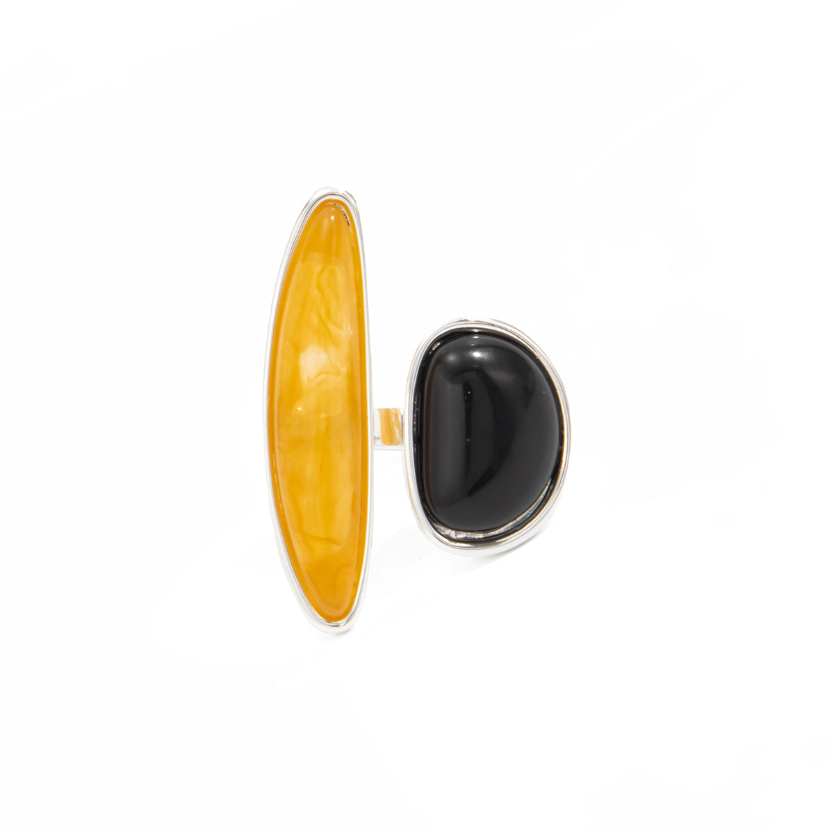 Red Irregular Gem Mild Luxury Retro Rings