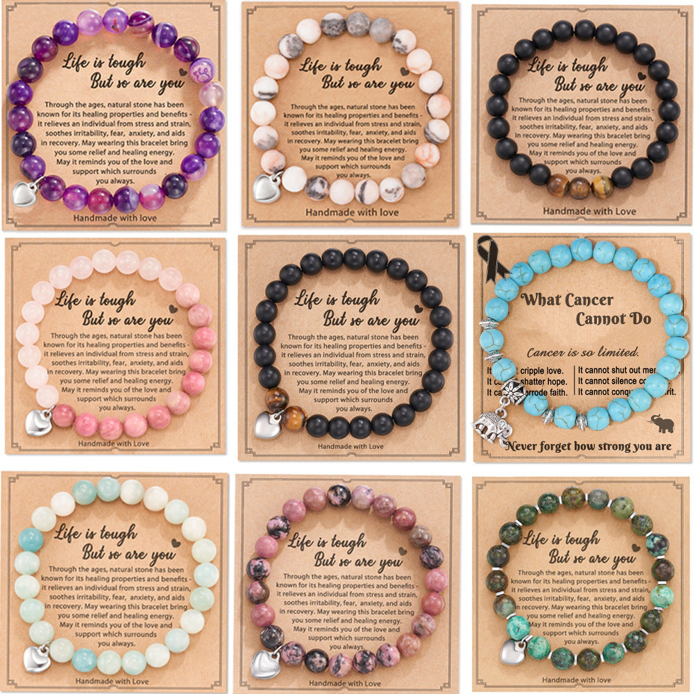 Bracelets d'amitié et zèbre rose naturel pour femmes, hommes et femmes