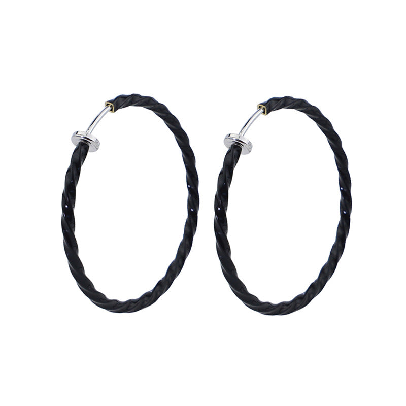Versatile Glamorous Exaggerated Spring Twisted Big Ear Clip